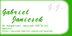 gabriel janicsek business card